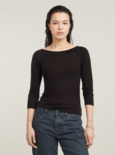 Top Low Back Slim 3\4 Sleeve